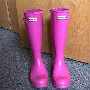Pink Hunter Rain Boots